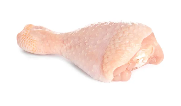 Raw Chicken Leg White Background — Stock Photo, Image