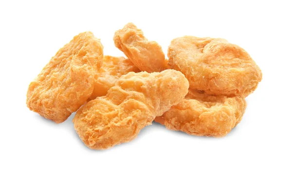 Tasty Chicken Nuggets Białym Tle — Zdjęcie stockowe