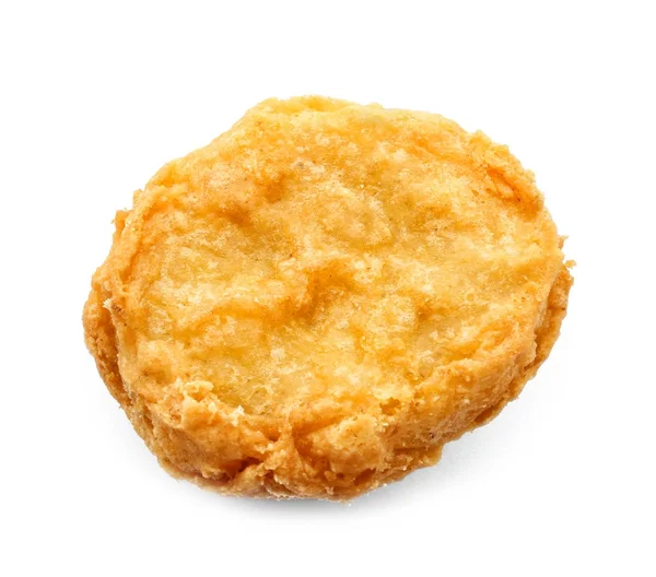 Nugget Frango Saboroso Fundo Branco — Fotografia de Stock