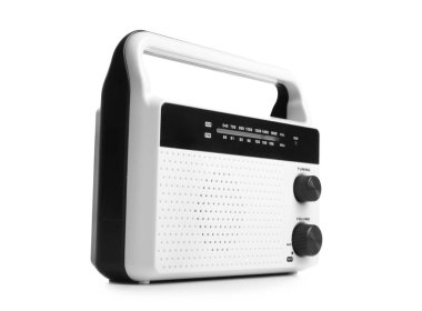 Beyaz arka plan üzerinde modern radyo