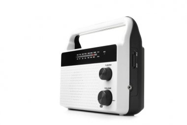 Beyaz arka plan üzerinde modern radyo