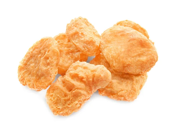 Leckere Chicken Nuggets Auf Weißem Hintergrund — Stockfoto