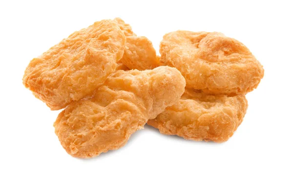 Tasty Chicken Nuggets Białym Tle — Zdjęcie stockowe