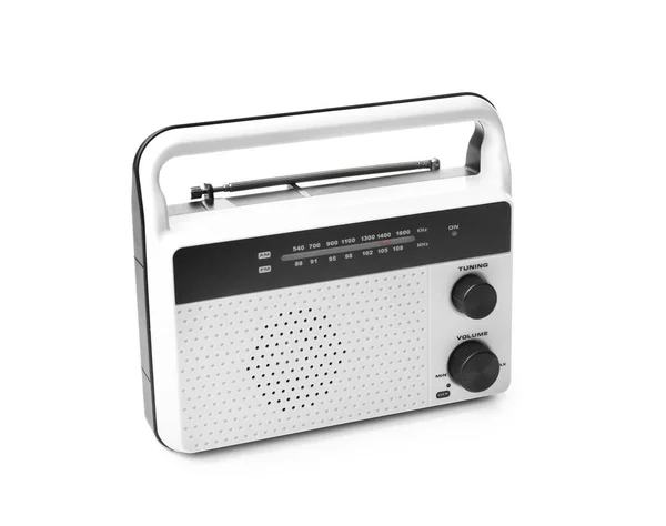 Rádio moderno sobre fundo branco — Fotografia de Stock