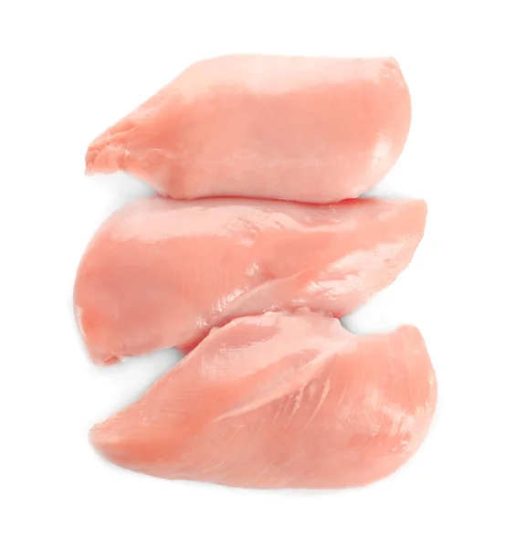 Raw Chicken Fillet White Background — Stock Photo, Image