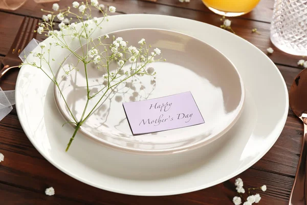 Served table for Mother's Day Dinner — Stock Photo, Image