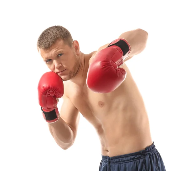 Atractivo joven boxeador — Foto de Stock