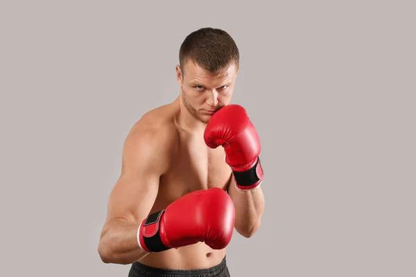 Atractivo joven boxeador — Foto de Stock