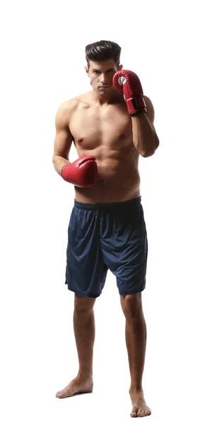 Atractivo joven boxeador — Foto de Stock