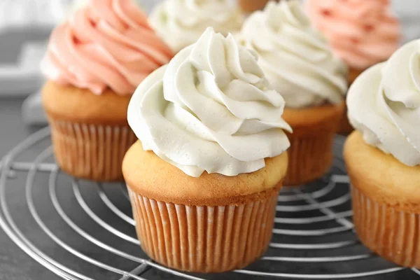 Cupcakes Saborosos Rack Refrigeração — Fotografia de Stock