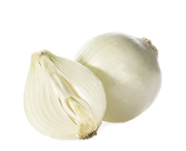 Dojrzałe cebuli na białym tle — Zdjęcie stockowe