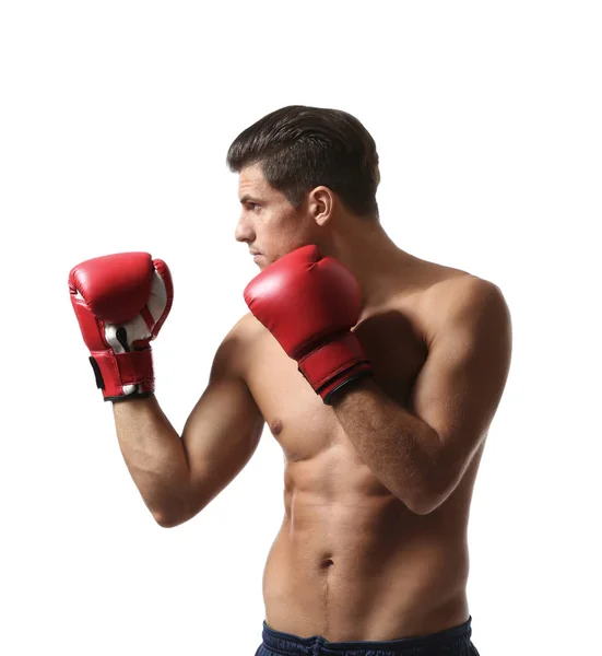 Atractivo joven boxeador —  Fotos de Stock