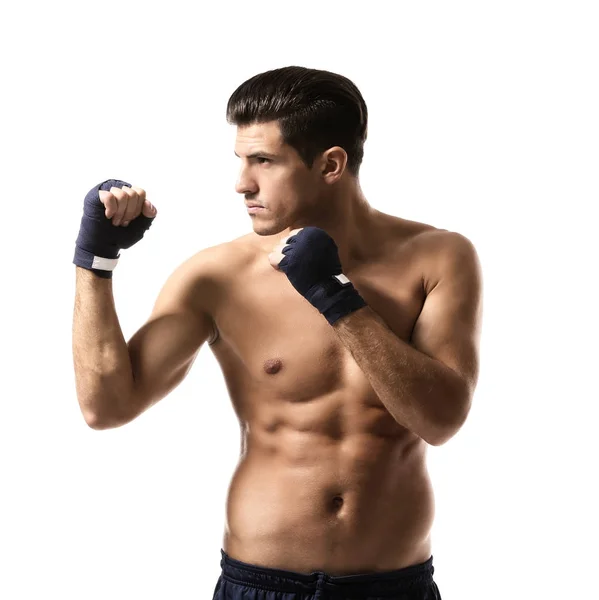 Привлекательный молодой боксер — стоковое фото