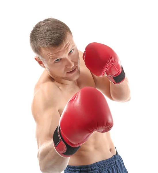 Atractivo joven boxeador — Foto de Stock