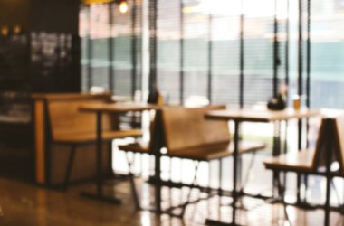 Restoran iç arka plan için bulanık bakış