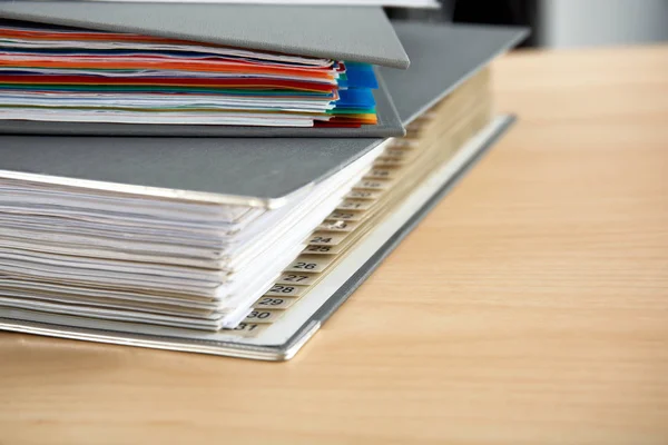 Stack of documents on table, business and accounting concept