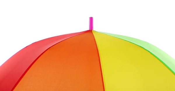 Rainbow Paraply Isolerad Vit Bakgrund — Stockfoto