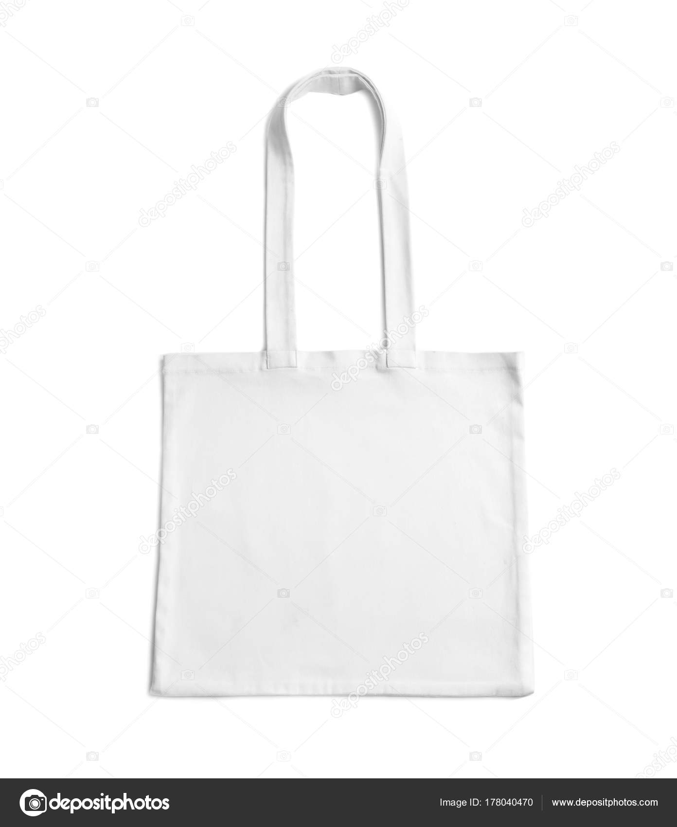 white cotton tote bag