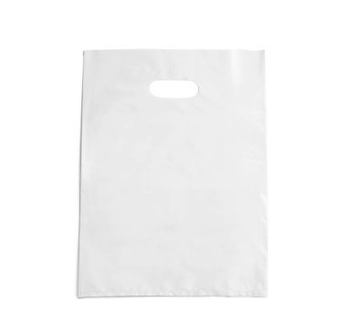 Beyaz arka plan üzerinde poşette. Mockup tasarım için