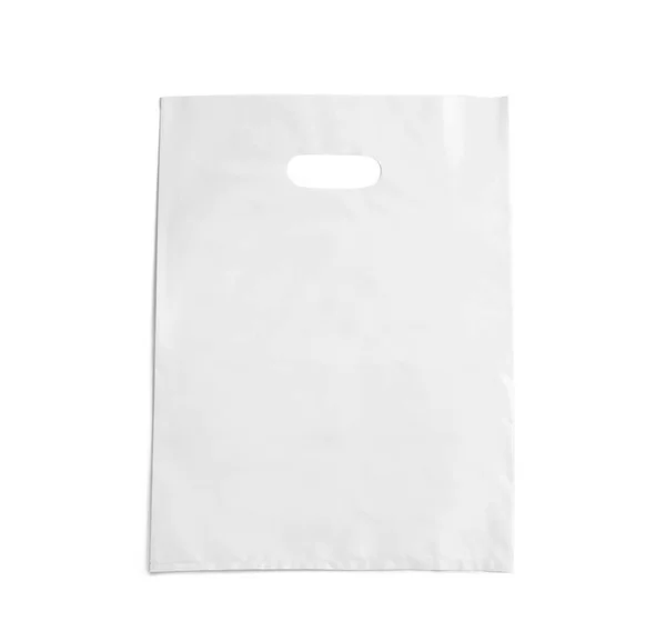白い背景のポリエチレン バッグ デザインのモックアップ — ストック写真
