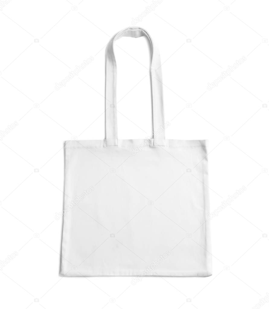 Cotton tote bag on white background. Mockup for design