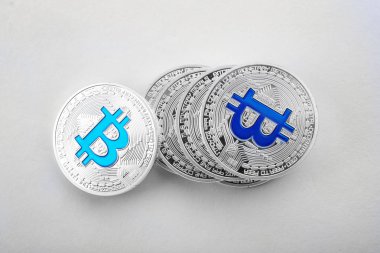 Beyaz gümüş bitcoins  