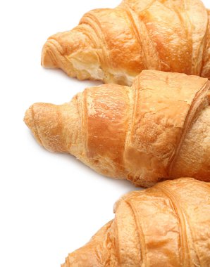 Beyaz üzerine lezzetli ay çöreği 