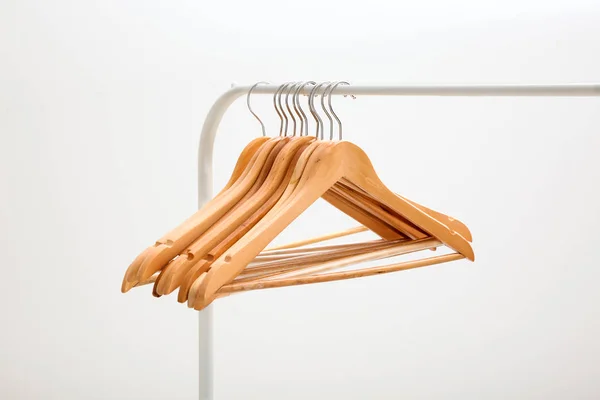 Wardrobe stand with hangers — Stock Photo, Image