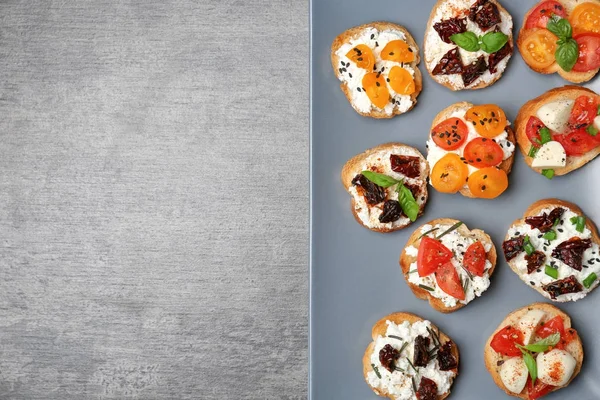 Domates ile lezzetli bruschettas