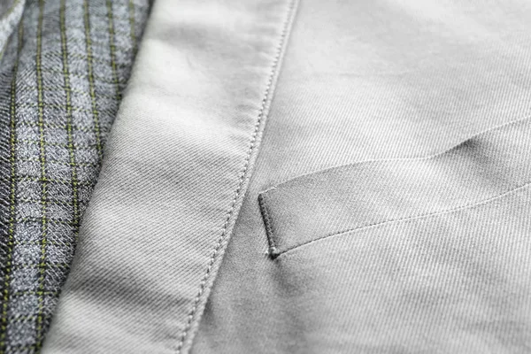Pocket of elegant custom-made suit, closeup — Stock Photo, Image