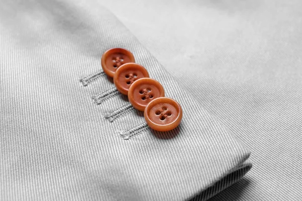 Sleeve of elegant custom-made suit, closeup — Stock Photo, Image