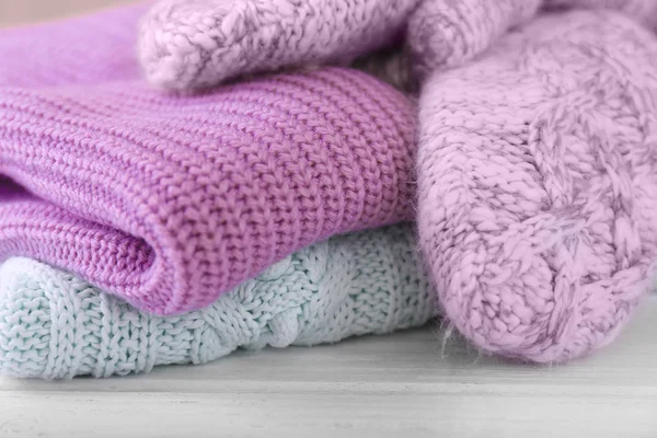 Warm knitted clothes
