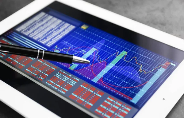 Compressa con dati di magazzino — Foto Stock