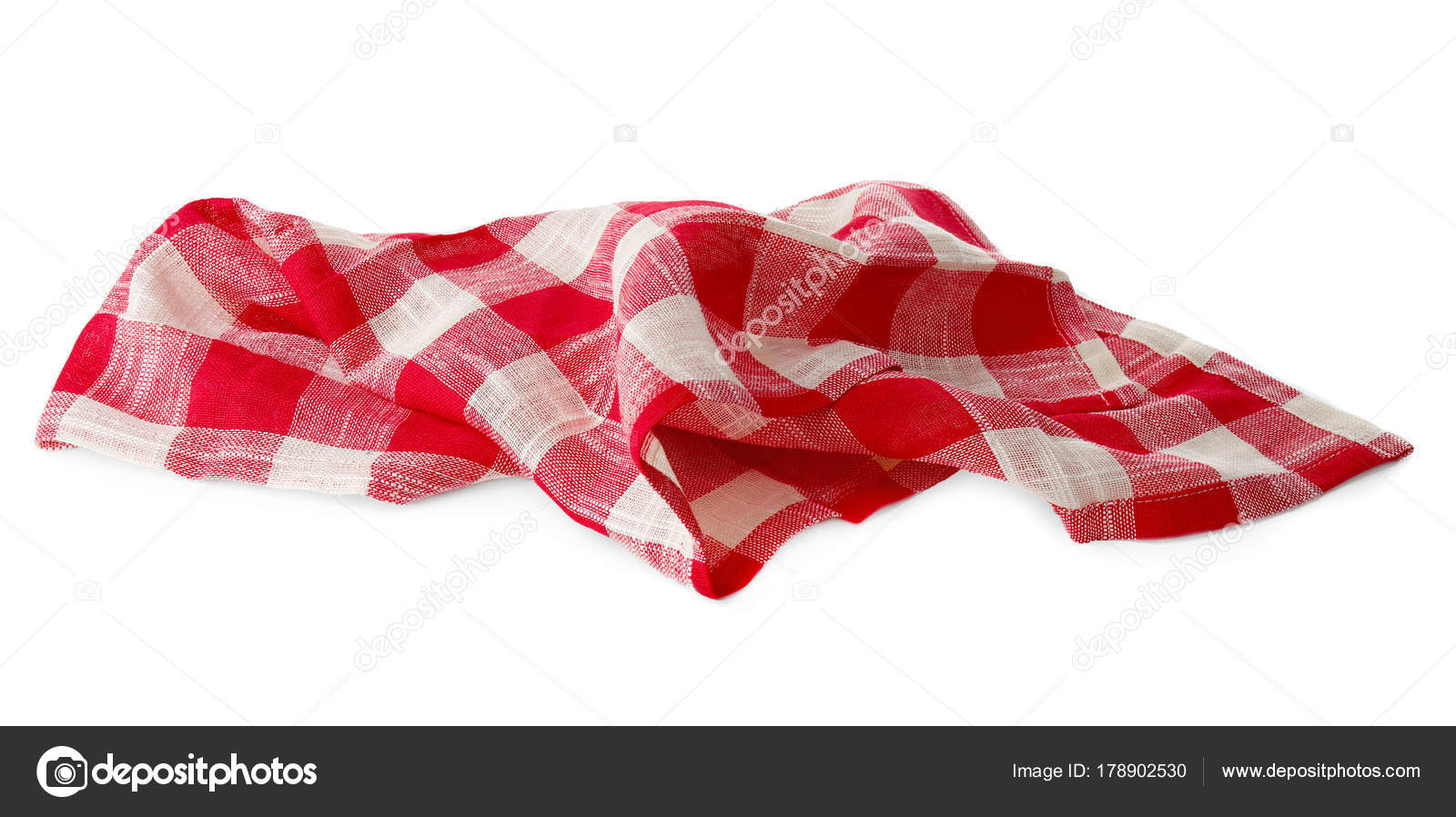 Checd Kitchen Towel On White Background Stock Photo Checd Kitchen Towel On White Background Stock Image