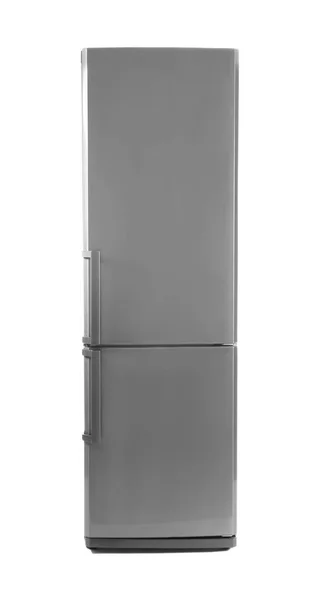 Modern refrigerator on white background — Stock Photo, Image