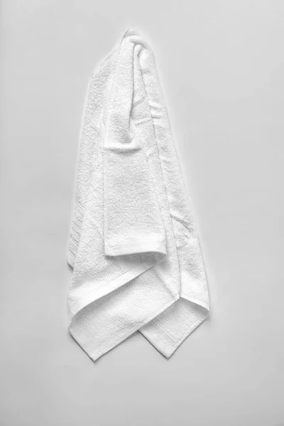 Soft terry towel on light background — Stock Photo, Image