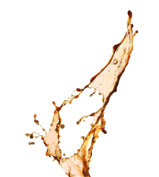 Cola splash biały — Zdjęcie stockowe
