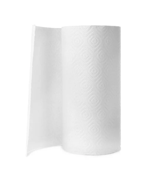 Roll of paper towels on white background — Stock Photo, Image