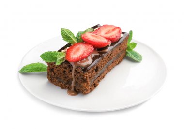 Plaka lezzetli çikolatalı kek ile