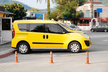 Bölge otopark ayakta taksi araba