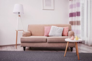 Modern oturma odası iç rahat kanepe ile