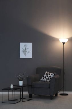 Modern oturma odası iç rahat koltuk ile