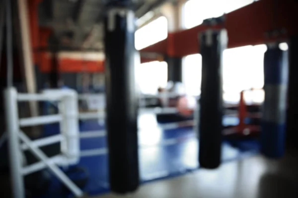 Punchbags Boks Salonunda Bulanık Bakış — Stok fotoğraf