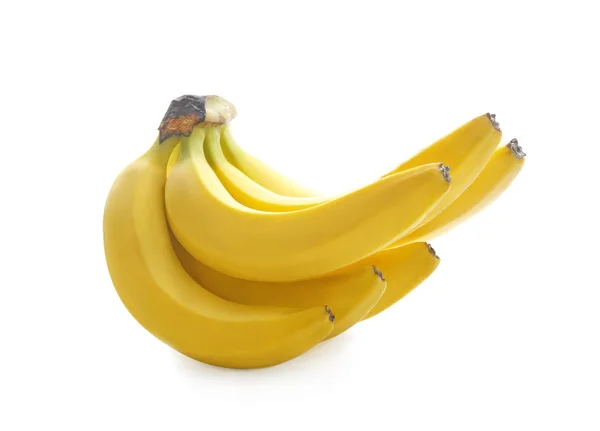 Ripe bananas on white background — Stock Photo, Image