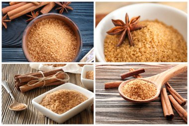 Aromatik tarçın ve kahverengi şeker ile kolaj