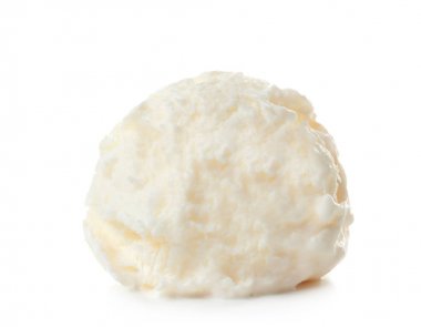 Beyaz arka plan üzerinde dondurma topu