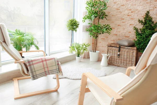 Bequeme Sessel Modernen Wohnzimmer — Stockfoto