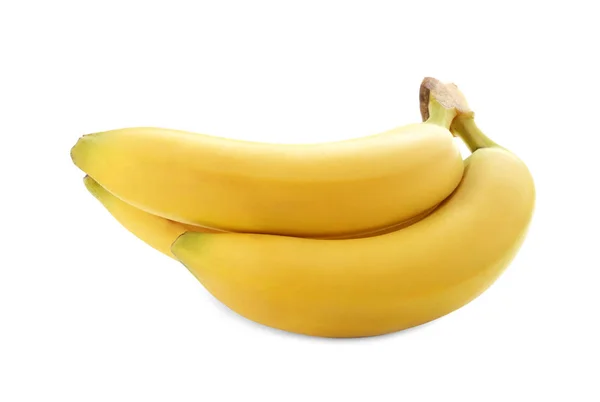 Rijp Bananen Witte Achtergrond — Stockfoto