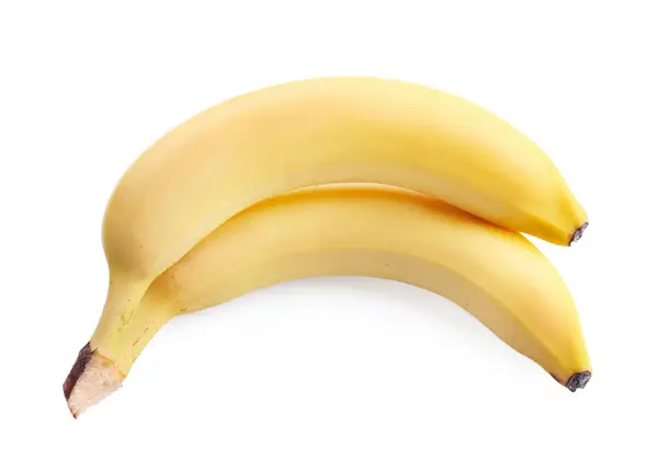 Leckere reife Bananen auf weißem Hintergrund — Stockfoto