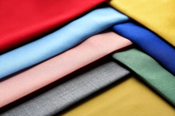 Vzorky Barevných Textilií Closeup — Stock fotografie